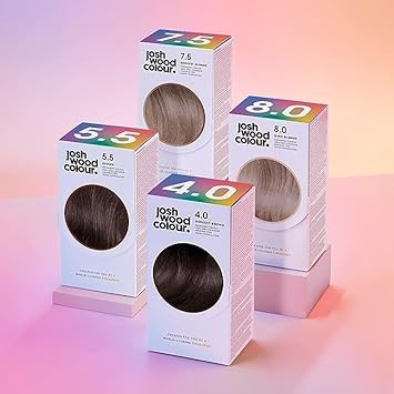 Josh Wood Colour Permanent Colour 7.0 (Lightest Brown) Celebrity-approved, ammonia-free, Leaves hair super shiny and hydrated with 100% grey hair coverage, Natural-looking, and Vegan - Pack of 2