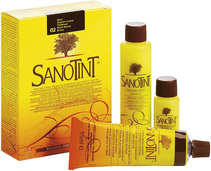 SANOTINT CLASSIC NO. 02 DEEP BROWN HAIR COLOUR 125 ML 3 PACKS (3x125ML)