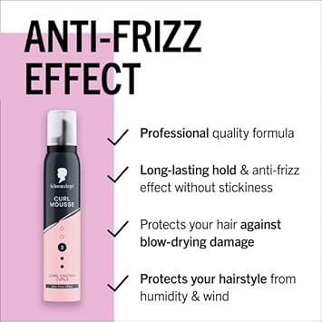 Schwarzkopf Mousse Volume 200ml, Hold Level 4, Hair Mousse for Fine Hair, Volumising Mousse that Prevents Blow-Dry Damage, Non-Sticky, Vegan Formula