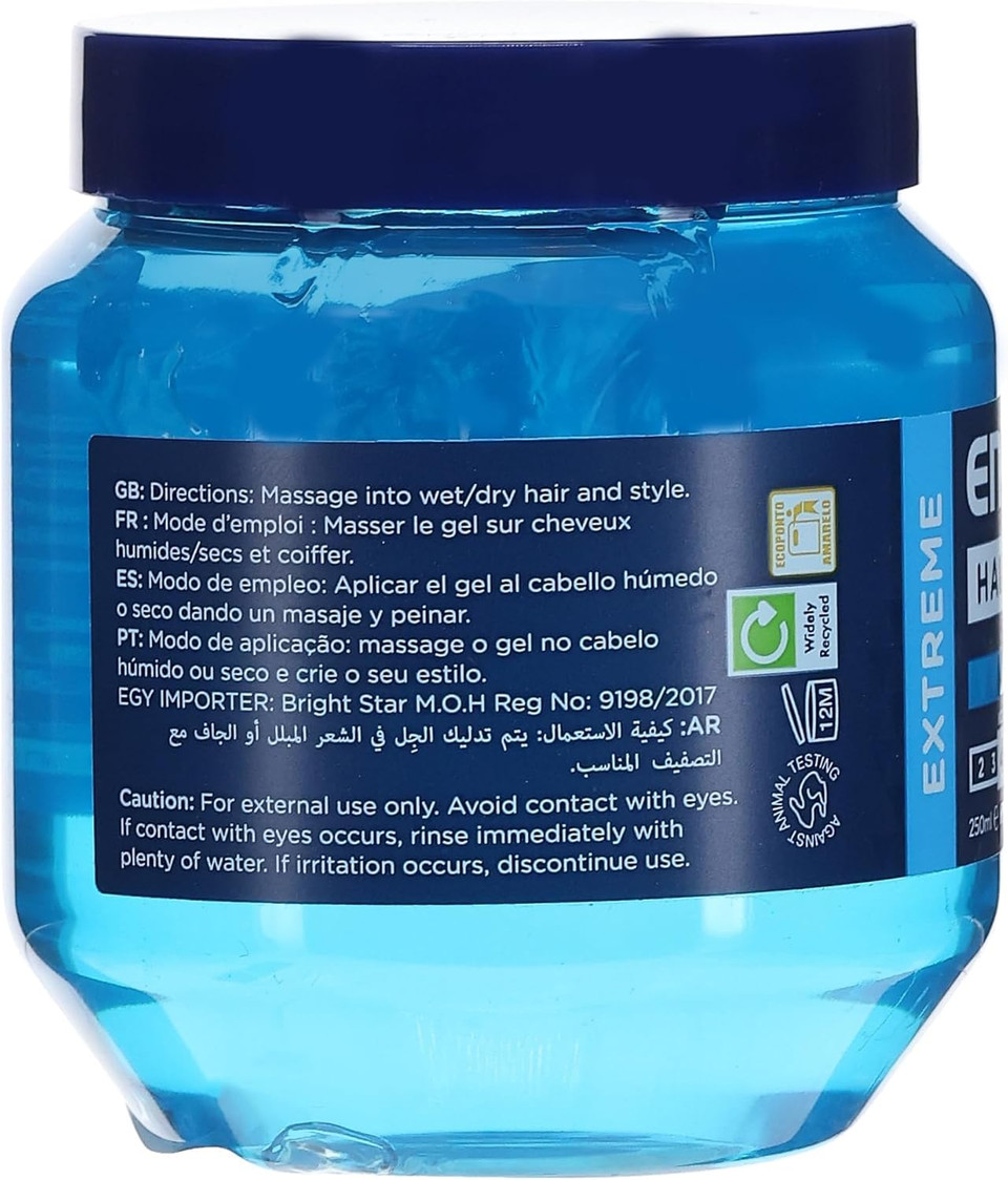 Enliven Extreme Blue Hair Gel 250 ml