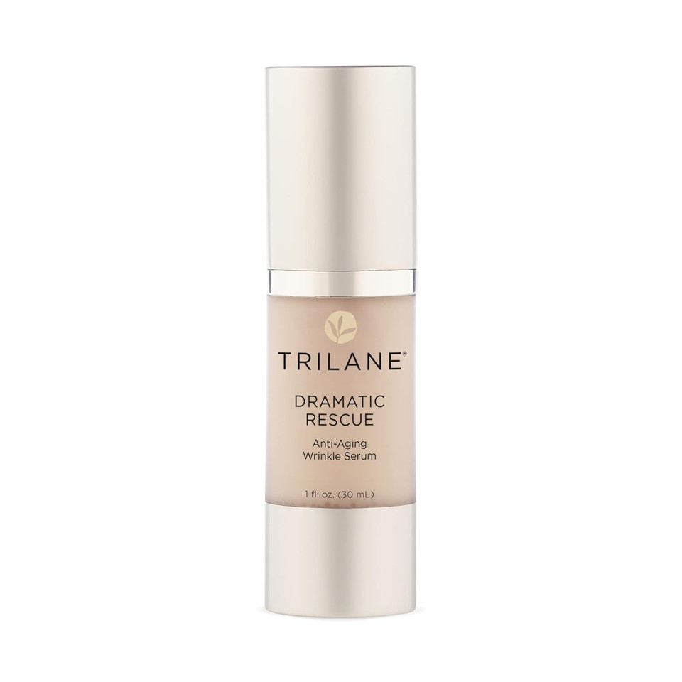 Trilane Dramatic Rescue Anti-Aging Serum With Sustainable, Olive Squalane Firms, Smooths, And Lifts For Younger Looking Skin. Cruelty-Free, 1 Fl. Oz