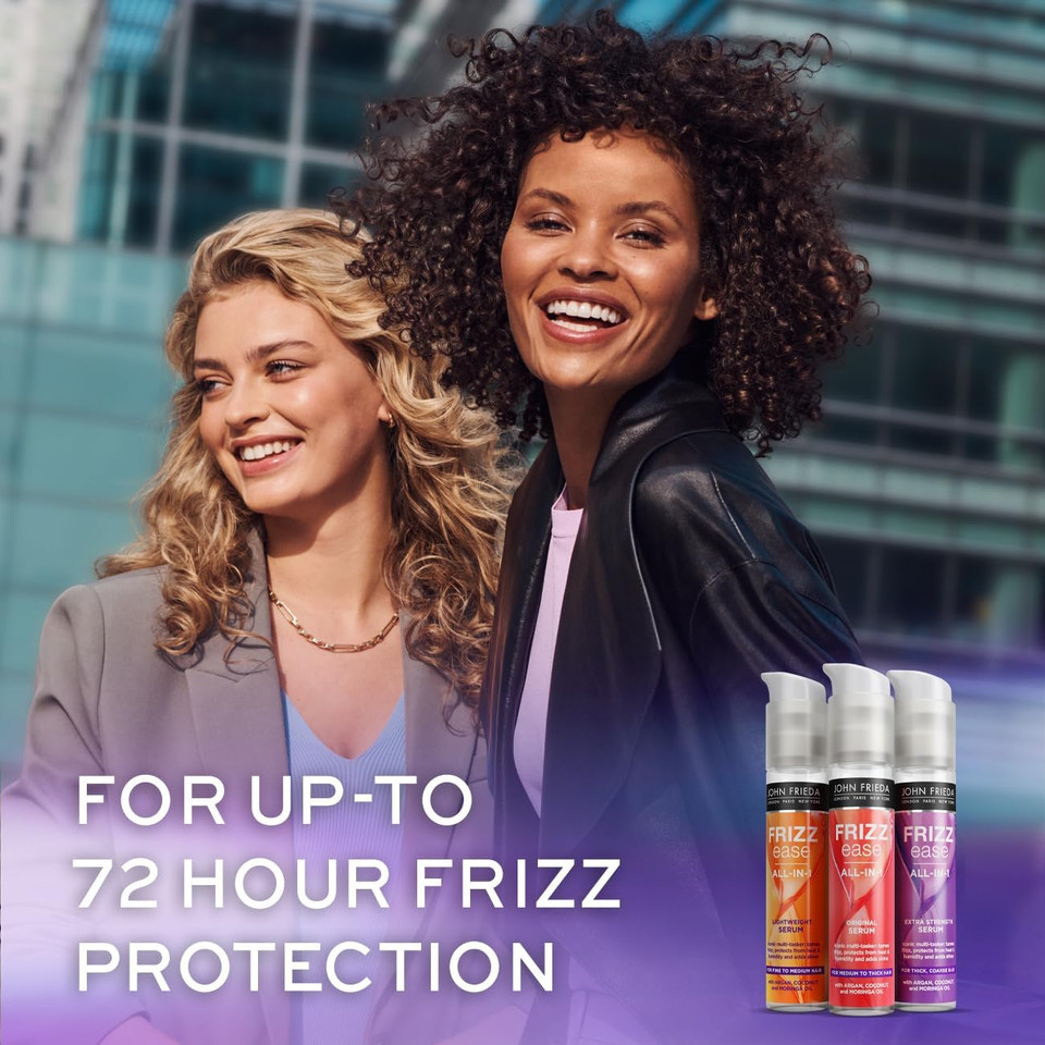 John Frieda Frizz Ease All-in-1 Lightweight Serum 50ml, Light Hair Serum for Fine to Medium Hair