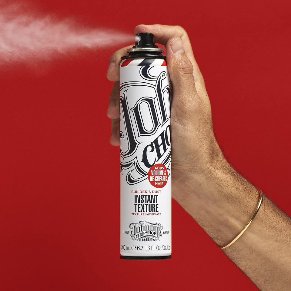 Johnny's Chop Shop - Builder's Dust Instant Texture Spray, Refreshes Hair, Adds Volume & Lift To Roots (200ml) Pack of 1