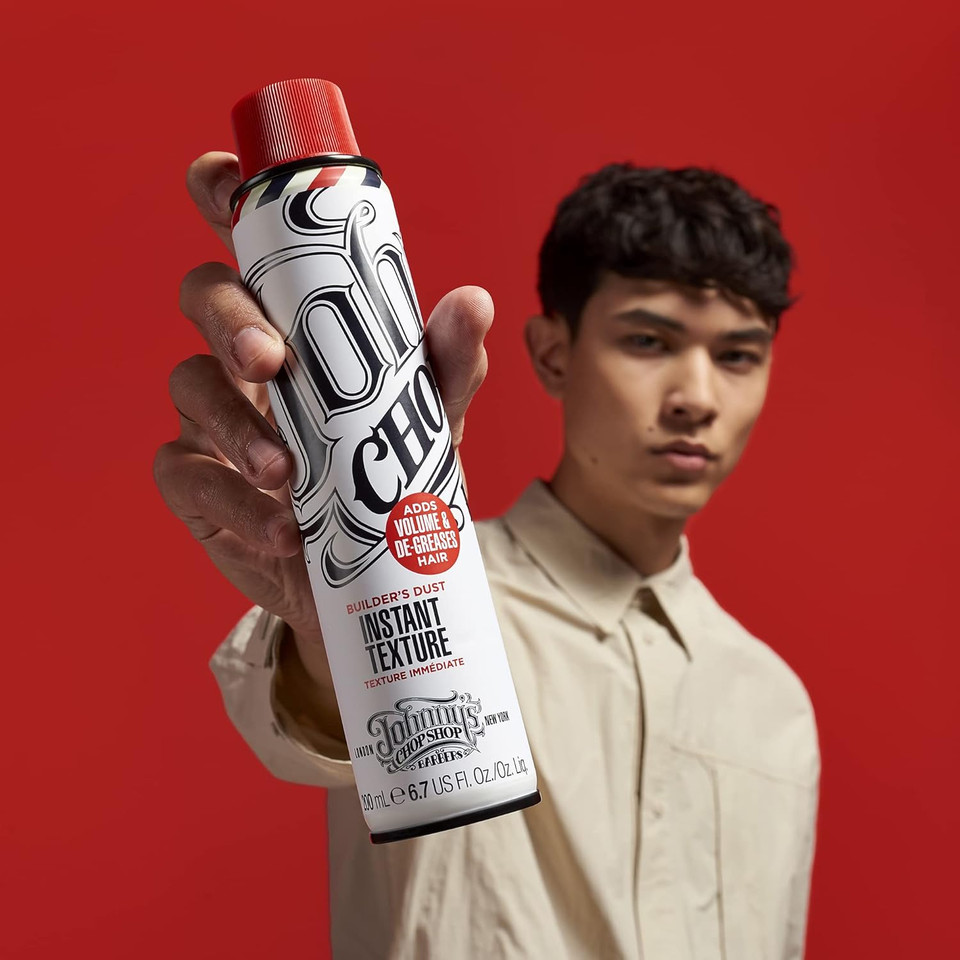 Johnny's Chop Shop - Builder's Dust Instant Texture Spray, Refreshes Hair, Adds Volume & Lift To Roots (200ml) Pack of 1