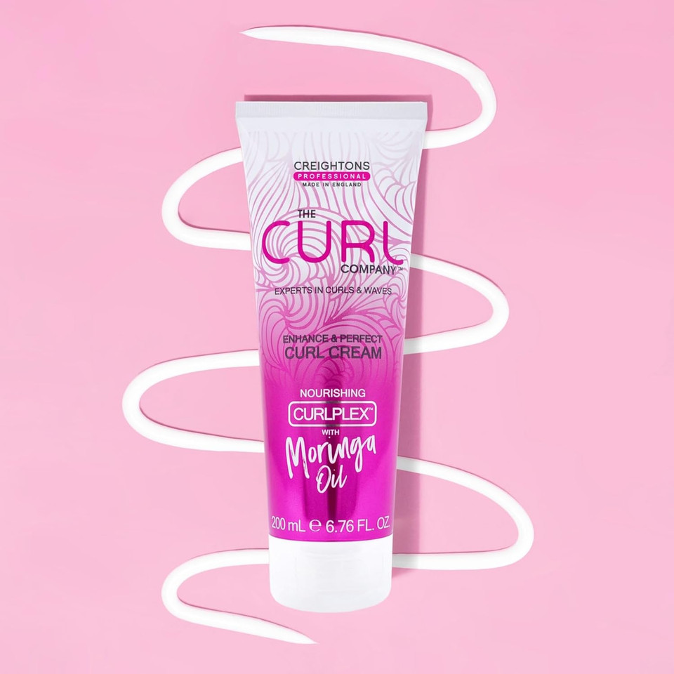 The Curl Company Enhance & Perfect Curl Cream (200ml) - Professionally Formulated with Nourishing Curplex with Moringa Oil. Experts in Curls & Waves