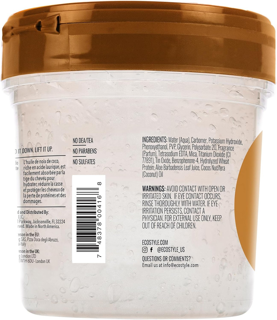 Eco Style Coconut Oil Eco Styler Hair Gel, Moisturises and Conditions, 473 ml (Pack of 1)