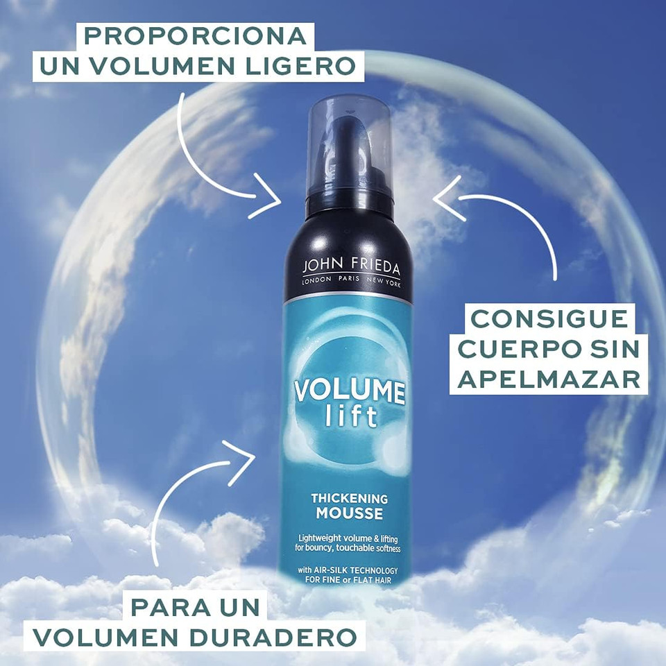 John Frieda Volume Lift Thickening Mousse 200 Ml, Volumising Mousse Thin Hair