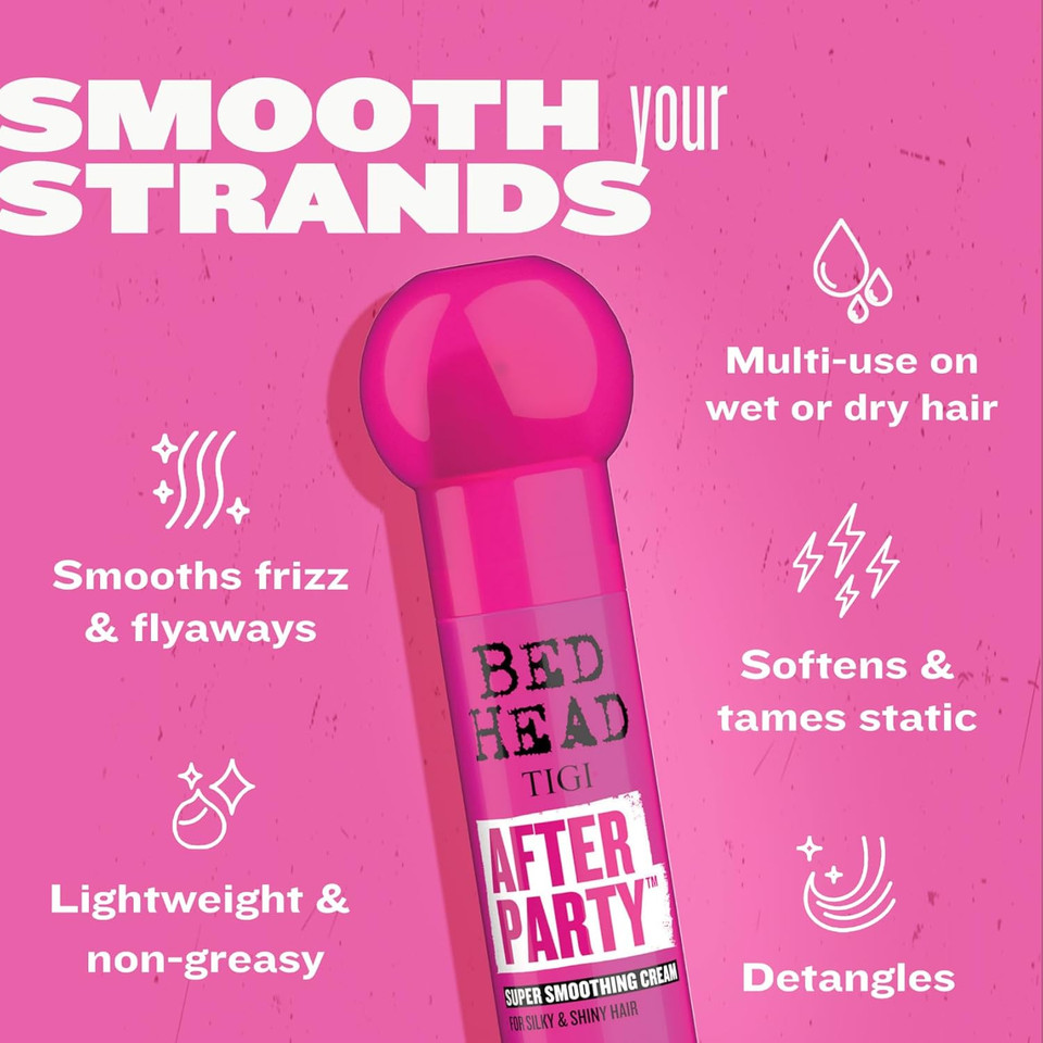 Bed Head by TIGI - After Party Hair Smoothing Cream - For Silky and Shiny Hair - Travel Size - 50 ml