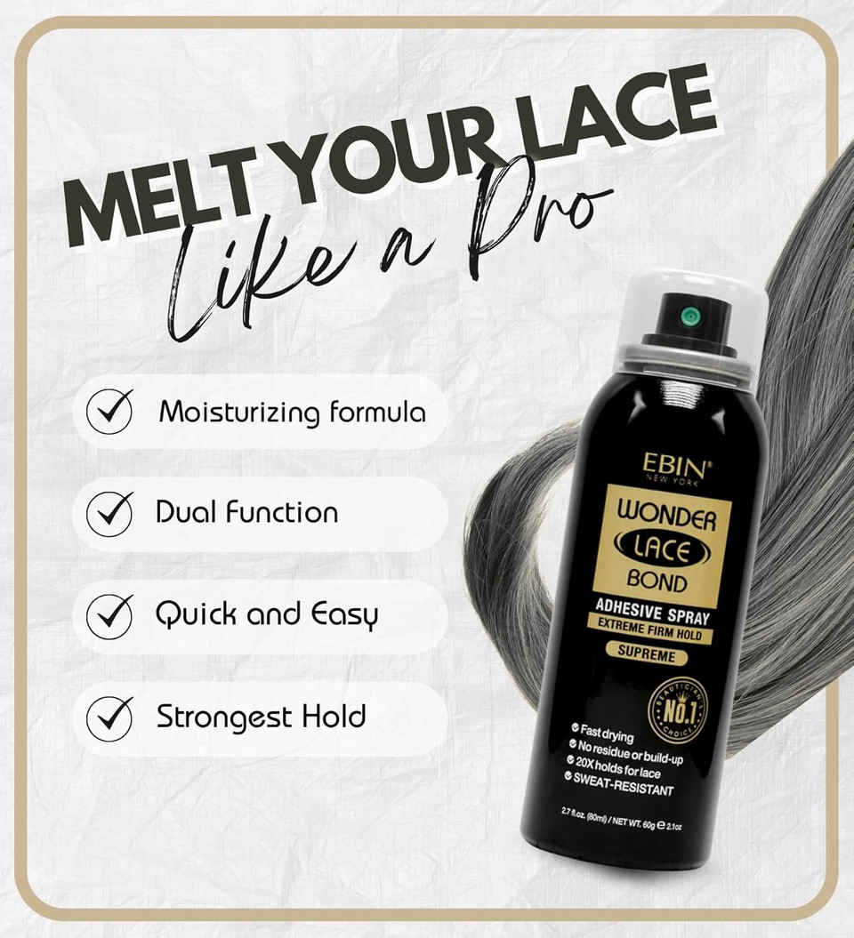 EBIN New York - Wonder Lace Bond Adhesive Spray - Active, 80ml