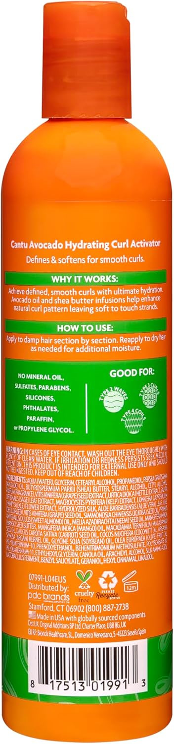 Cantu Avocado Curl Activator Cream 355ml (Packaging may vary)