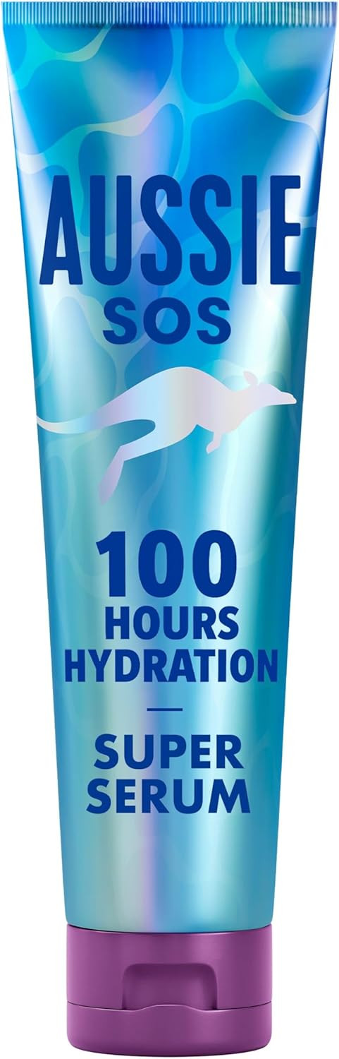 Aussie Oh My Gloss Moisture-Mazing Leave-In Serum 160ml, Moisture and Shine Booster for Dull, Tired Hair, Infused with Jojoba, Safflower and Australian Macadamia Nut Oils, Vegan and Cruelty-Free