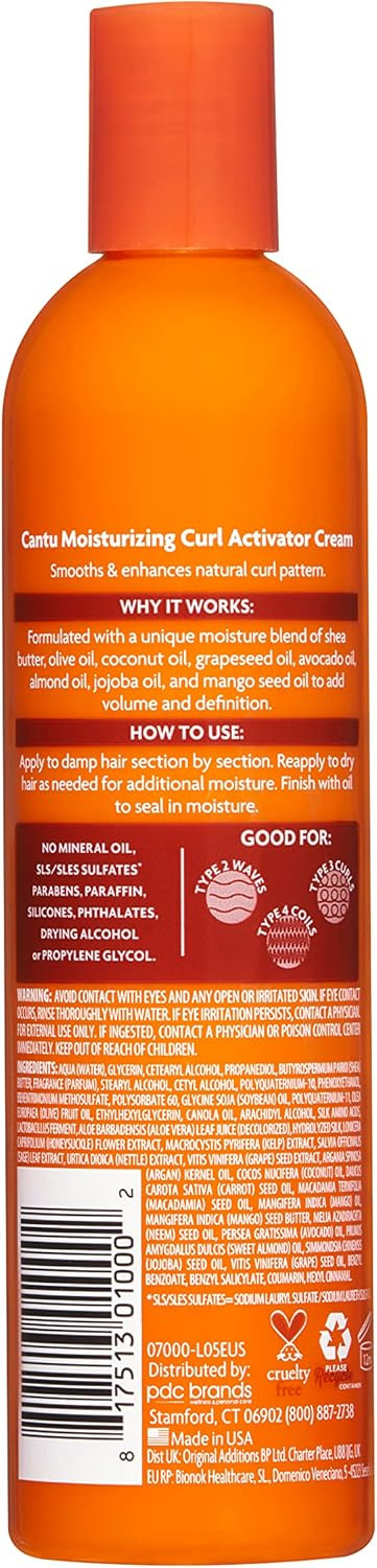 Cantu Moisturizing Curl Activator Cream, 355ml ( Pack of 1)