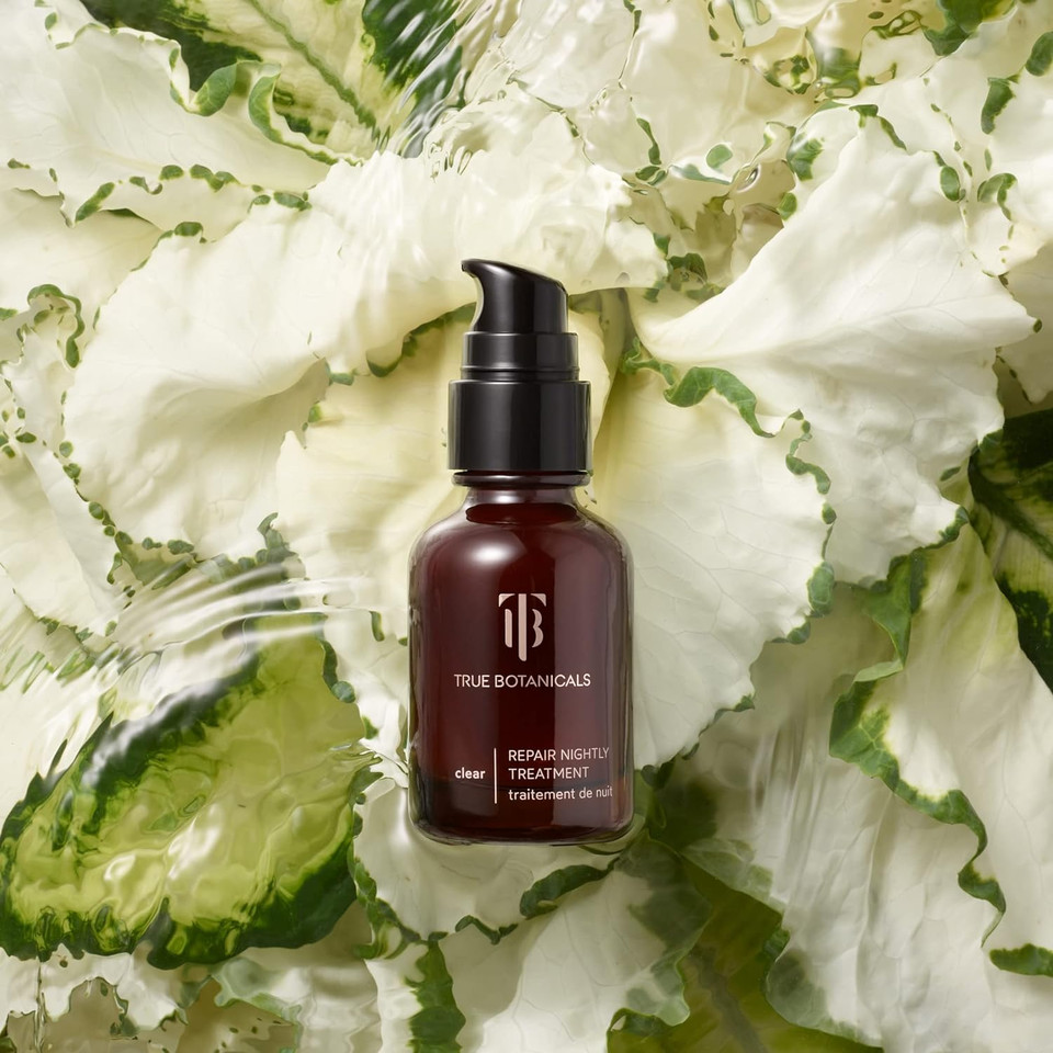 True Botanicals - Organic Clear Repair Nightly Treatment Serum | Clean, Non-Toxic, Natural Skincare (1 Fl Oz | 30 Ml)