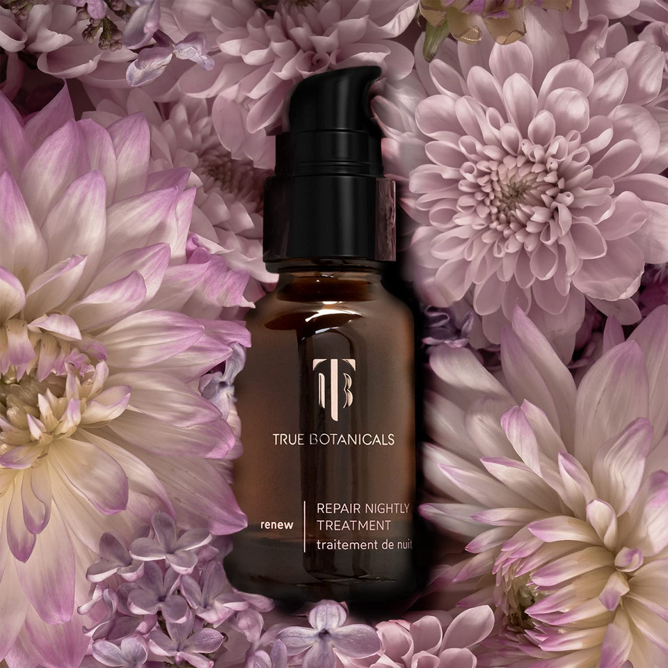 True Botanicals - Organic Renew Repair Nightly Treatment Serum | Clean, Non-Toxic, Natural Skincare (1 Fl Oz | 30 Ml)