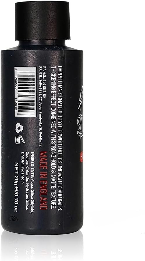 Dapper Dan Signature Style Styling Powder, Easy Application Hair Texture Powder for Men, Provides a Strong Matte Hold, Thickening and Voluminous Finish, Unscented, 20g