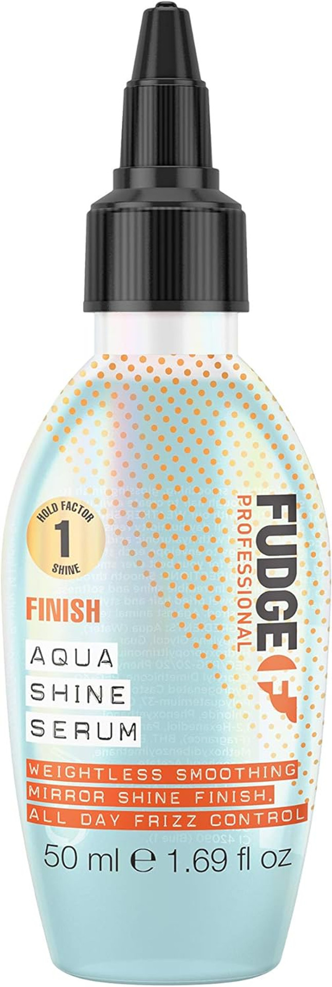 Fudge Professional Aqua Shine Hair Serum, Hyaluronic Acid, Frizz Control Water Serum For Smooth and Shiny Hair, 50 ml