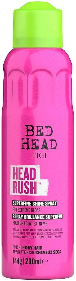 Bed Head by TIGI Headrush Shine Spray  Lightweight Shine Spray for Smooth, Glossy Hair  200 ml