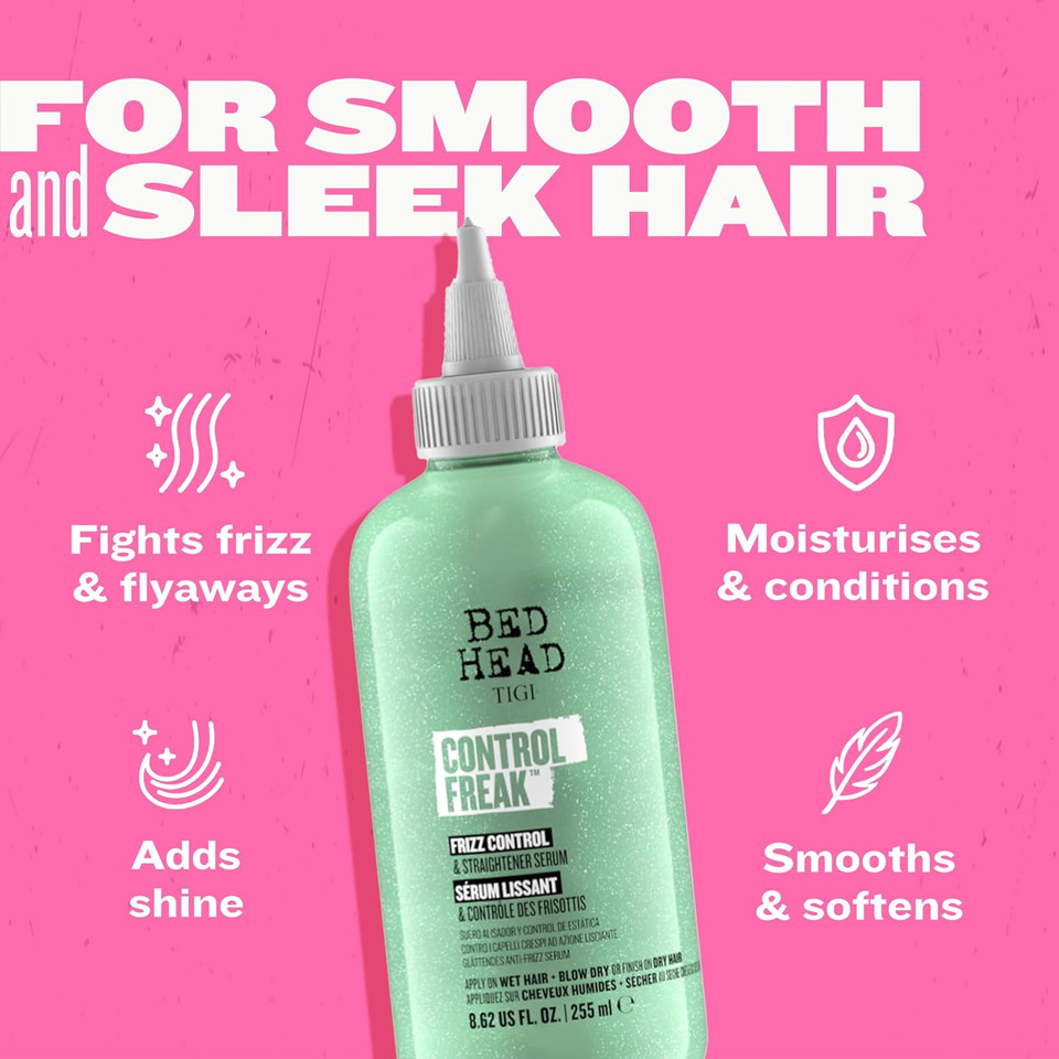 Bed Head by TIGI - Control Freak Anti Frizz Hair Serum - For Smooth Shiny Hair - 255 ml