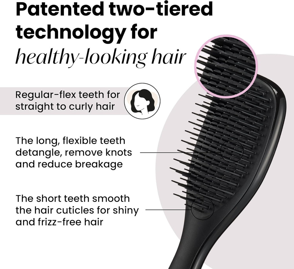 Tangle Teezer Mini Ultimate Detangler - For Wet & Dry Hair - Detangling Brush for All Hair Types - Perfect Brush For Kids & Travel - Black Tangle Teezer Mini Ultimate Detangler - For Wet & Dry Hair - Detangling Brush for All Hair Types - Perfect Brush For Kids & Travel - Black