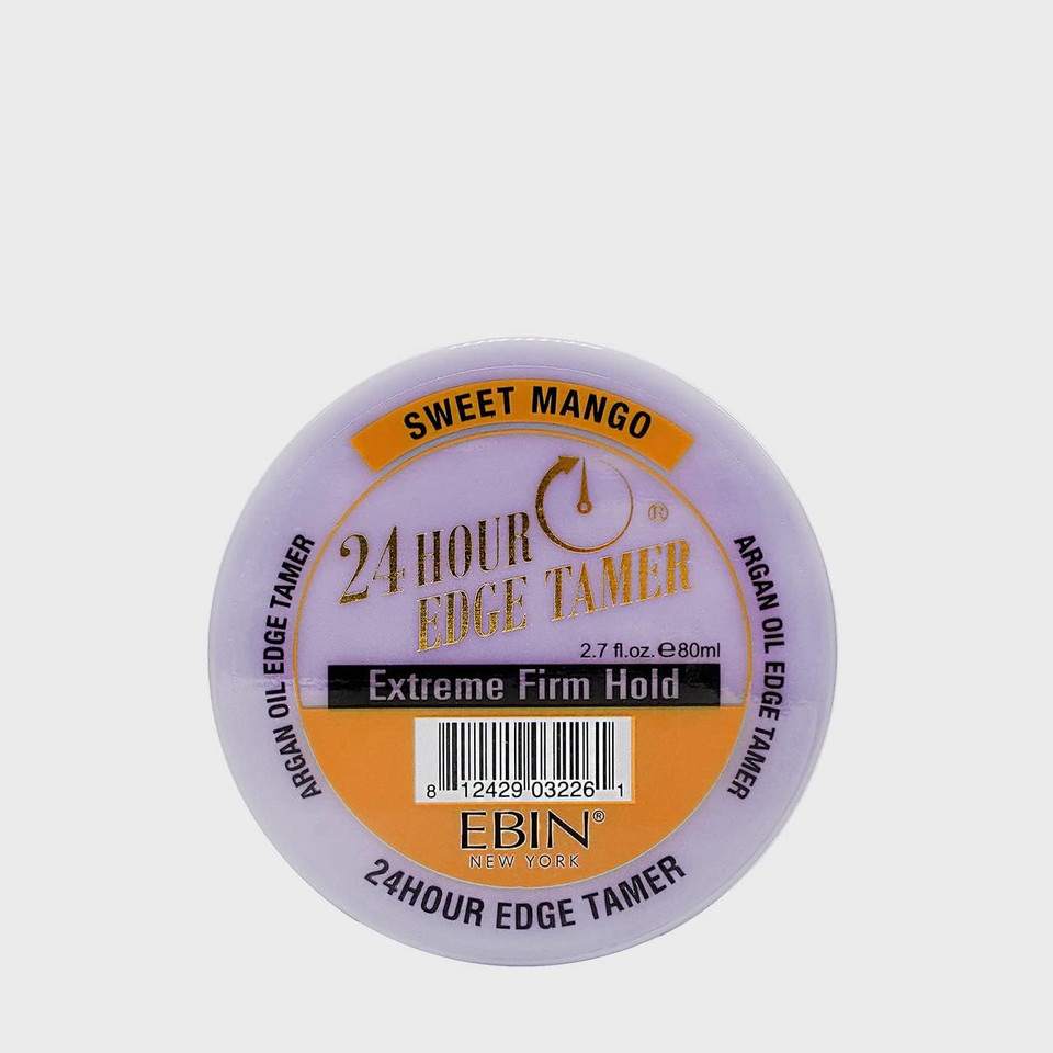 EBIN NEW YORK 24 Hour Edge Tamer Refresh  Extreme Firm Hold, 2.7 Oz, Sweet Mango  No Flaking, No White Residue, Shine and Smooth with Argan Oil & Castor Oil