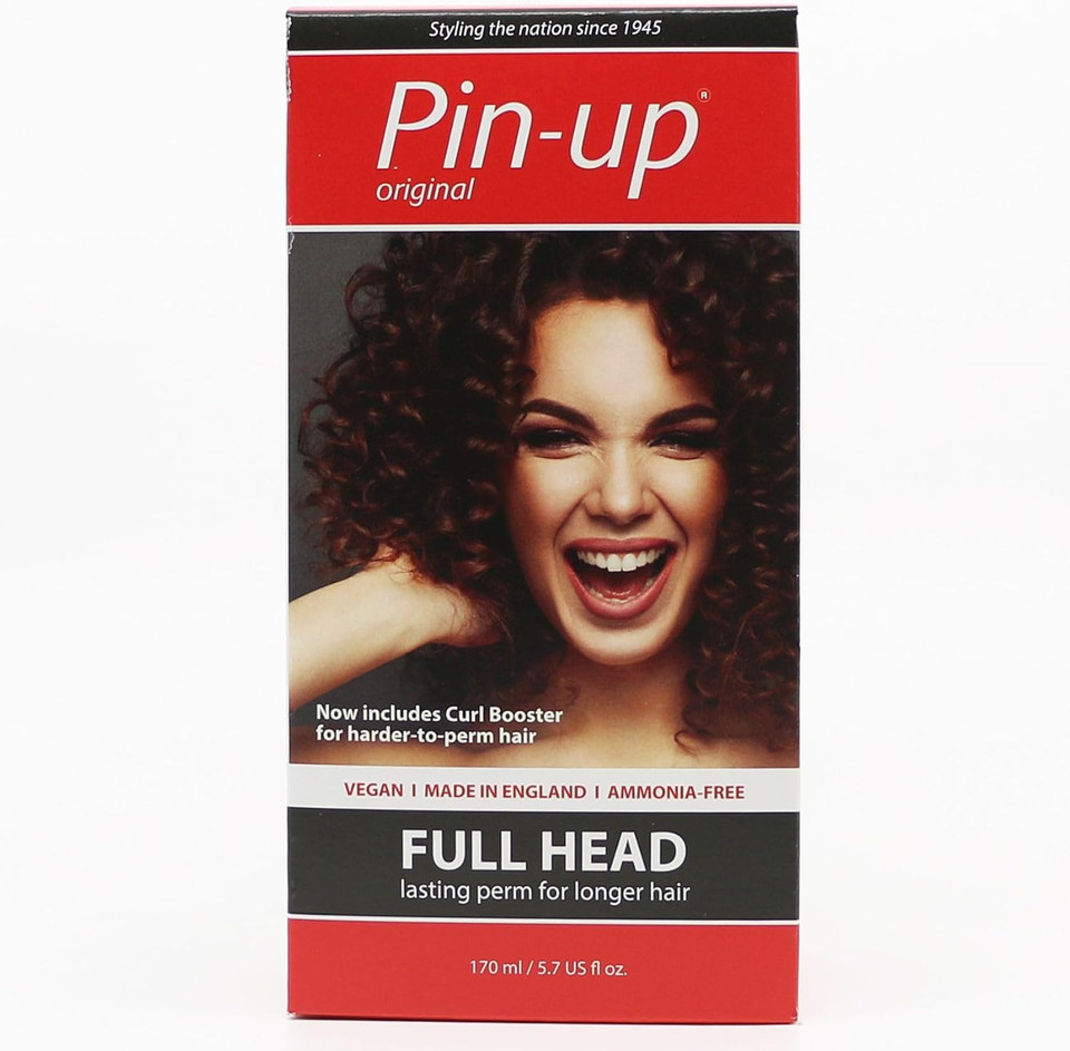 Pin Up Full Head Home Perm Kit, At Home Perming Kit for Long Lasting and Natural Curls, Protein Rich for Soft and Shiny Hair, Suitable for All Hair Types, 170ml