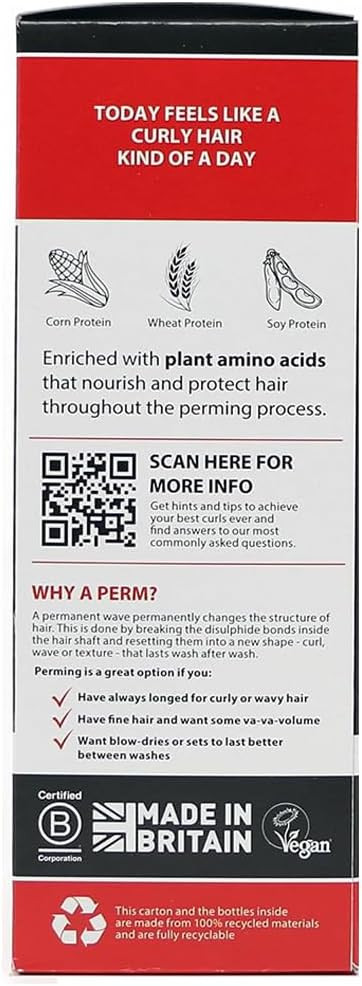 Pin Up Full Head Home Perm Kit, At Home Perming Kit for Long Lasting and Natural Curls, Protein Rich for Soft and Shiny Hair, Suitable for All Hair Types, 170ml