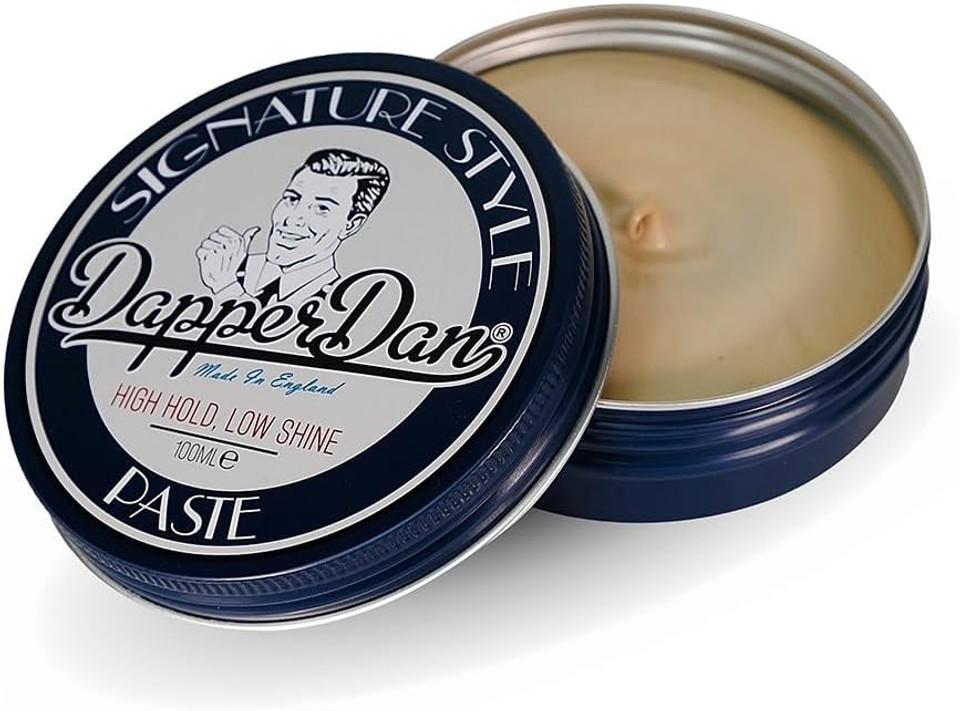 Dapper Dan Signature Style Paste, High Hold Low Shine for Men, For Short to Medium Length Hair, Reworkable Paste, Signature Cologne Fragrance, 100ml