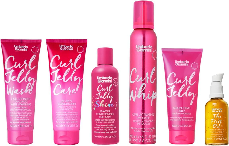 Umberto Giannini No More Frizz Curl Serum for Taming Frizzy, Dry, Damaged and Coloured Hair - 75ml Vegan Cruelty Free Styling Hair Serum For Curly, Wavy, Coily Hair Textures