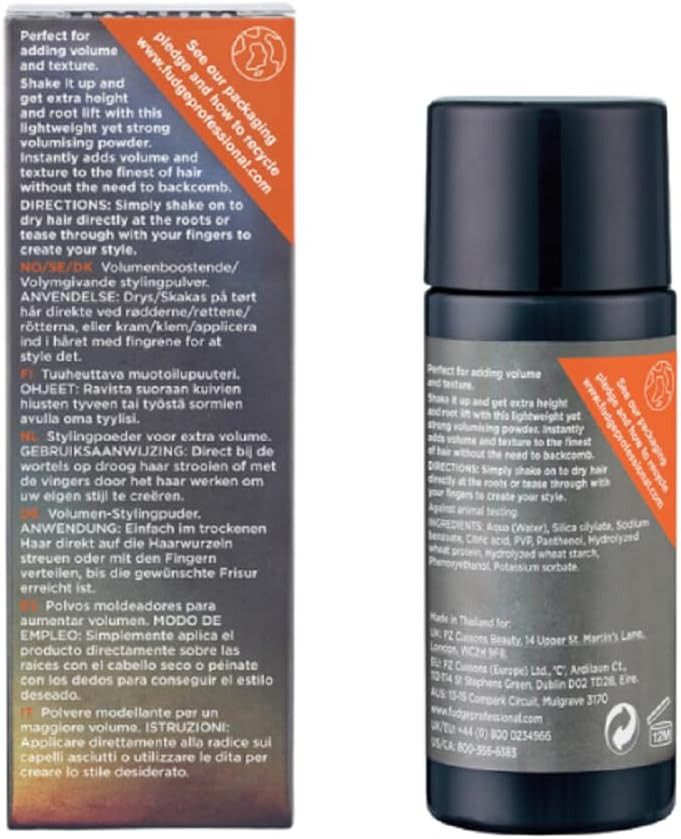 Fudge Professional ElevatePowder, Volume Boosting Styling Powder, Matte Finish, Texturizing Hair Styling, Unisex, 10 g