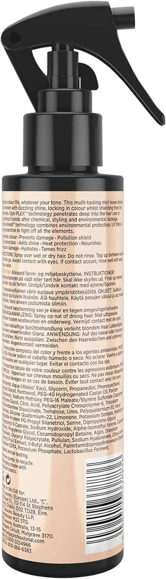 Fudge Professional All Blonde 10-in-1 Condition and Sheild Mist, 90 Percent Stronger Hair, Bond Repair Technology, 150 ml