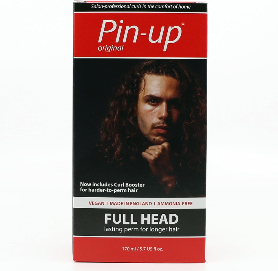 Pin-Up Original Full Head 100ml Perm Kit for Long Hair, Creates Long-Lasting Curls or Waves, Suitable for Curly, Wavy Hair
