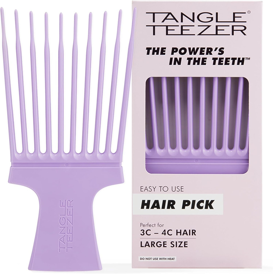Tangle Teezer | Hair Pick for 3C to 4C Hair | Creates Lift & Volume | Lilac Tangle Teezer | Hair Pick for 3C to 4C Hair | Creates Lift & Volume | Lilac