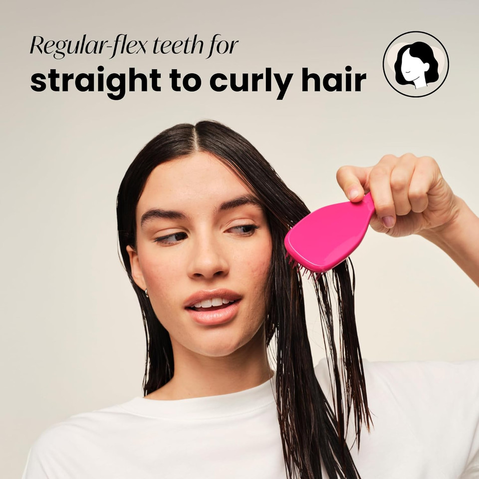 Tangle Teezer Ultimate Detangler Hairbrush, Eliminates Knots & Reduces Breakage, Mini Hair Brush for Travel, Small Hands & All Hair Types, Electric Raspberry Tangle Teezer Ultimate Detangler Hairbrush, Eliminates Knots & Reduces Breakage, Mini Hair Brush for Travel, Small Hands & All Hair Types, Electric Raspberry