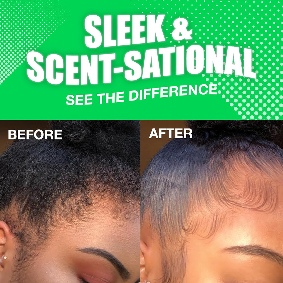 EBIN NEW YORK 24 Hour Edge Tamer Refresh  Extreme Firm Hold, 8.25 Oz, Watermelon  No Flaking, No White Residue, Shine and Smooth with Argan Oil & Castor Oil