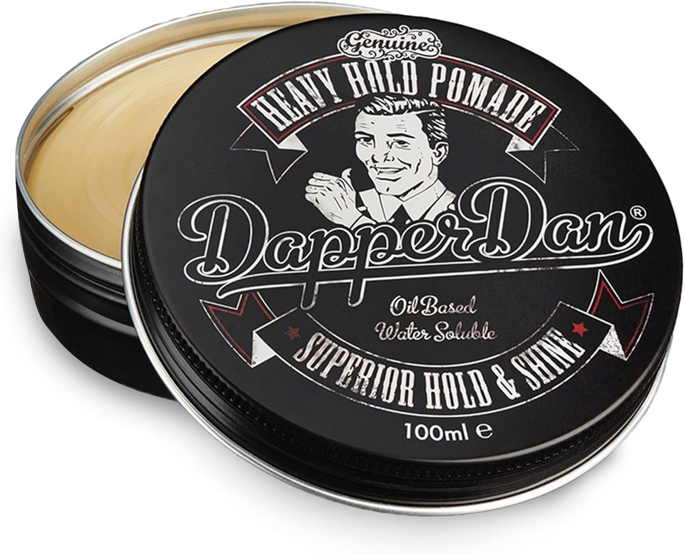 Dapper Dan Heavy Hold Pomade - Strong Hold and High Shine Mens Oil Based Hair Pomade Liquorice and Vanilla Scent, 1 x 100 ml
