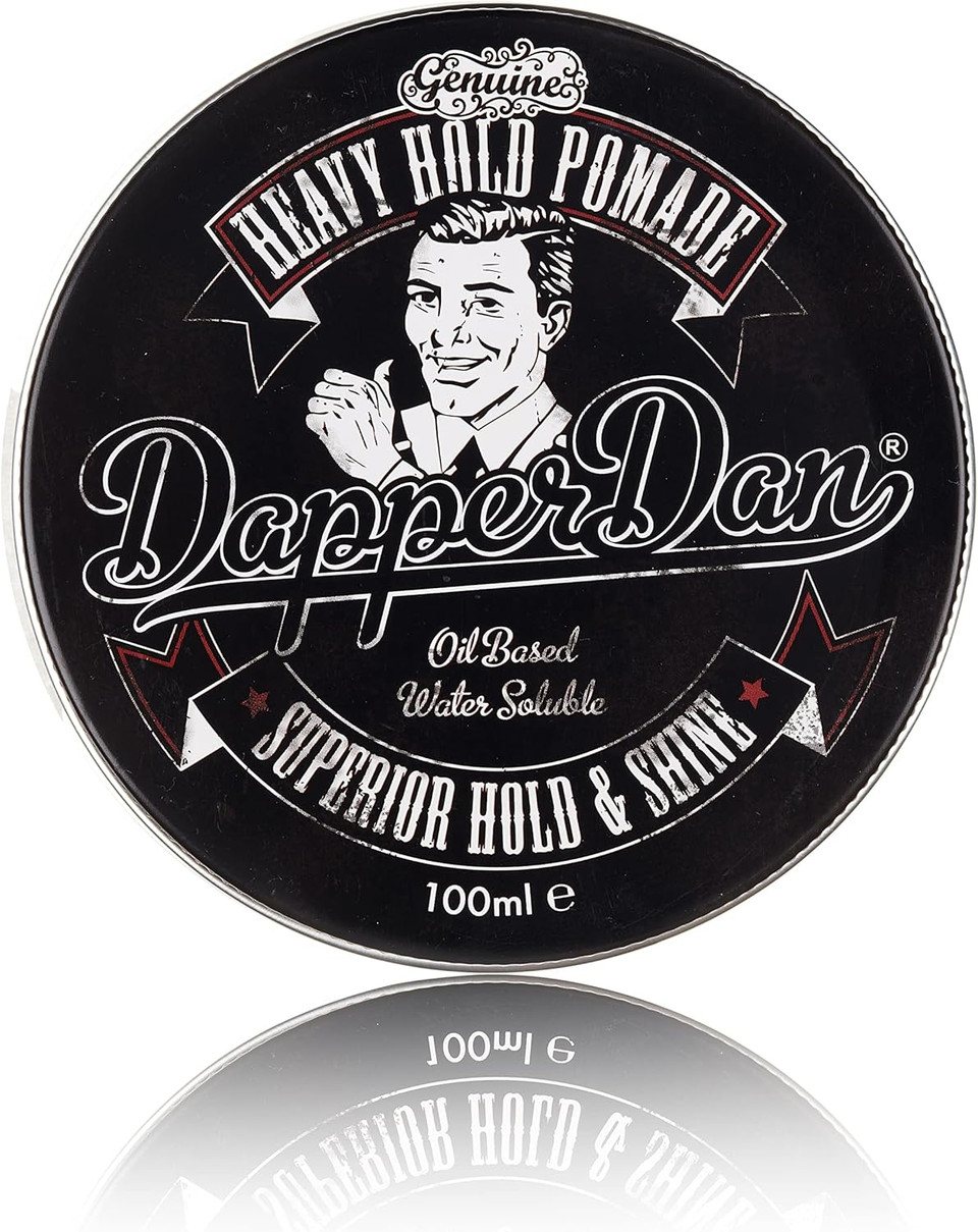 Dapper Dan Heavy Hold Pomade - Strong Hold and High Shine Mens Oil Based Hair Pomade Liquorice and Vanilla Scent, 1 x 100 ml