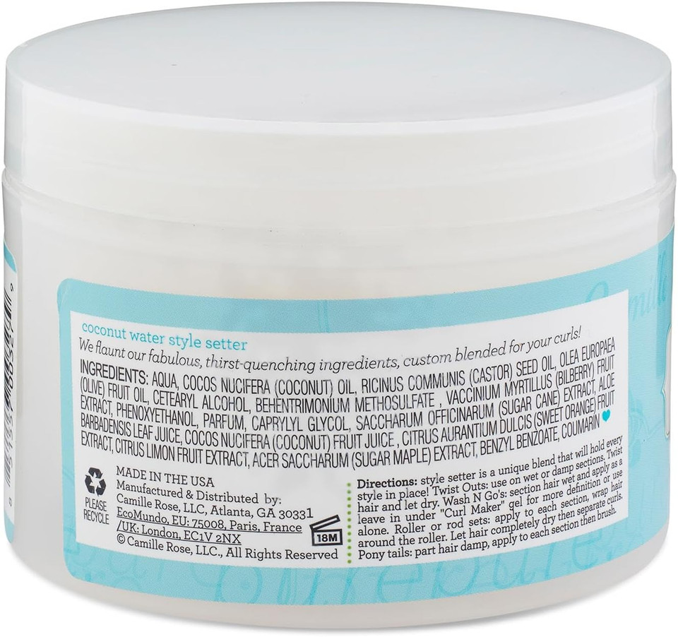 Camille Rose Coconut Water Hair Style Setter, Hydrate and Style, 240 ml (Pack of 1)