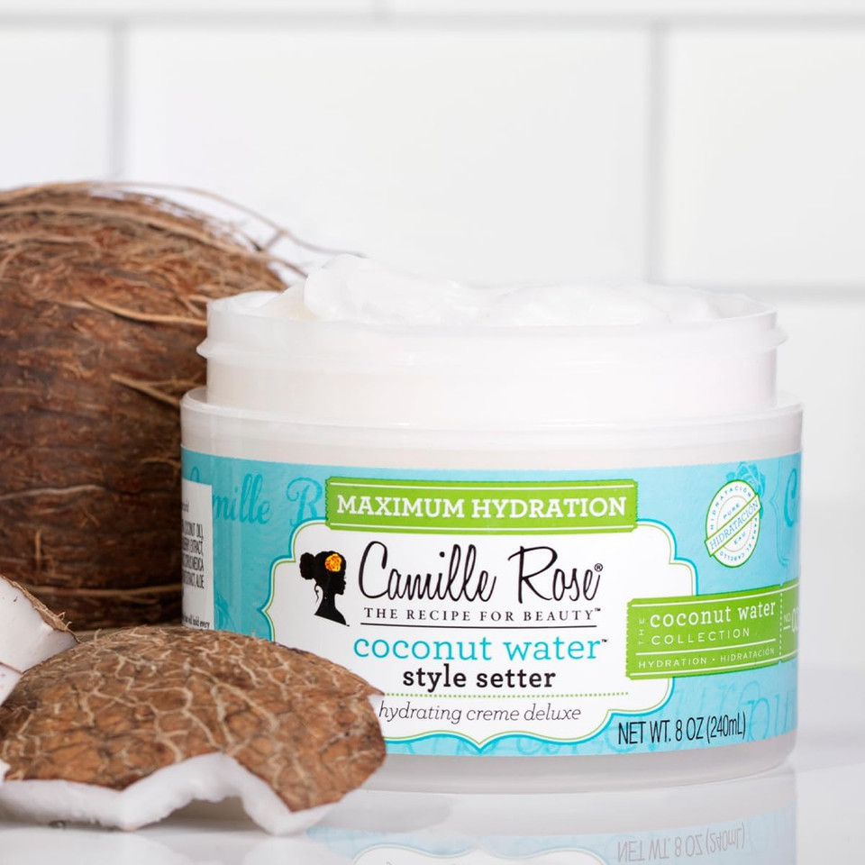 Camille Rose Coconut Water Hair Style Setter, Hydrate and Style, 240 ml (Pack of 1)