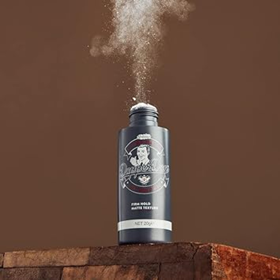 Dapper Dan Ultra Matte Texture Dust, Hair Volumising Texture Powder For Men, Adds Volume and Texture, High Hold Hair Styling Powder, Citrus Cologne Scent, 1 x 20g