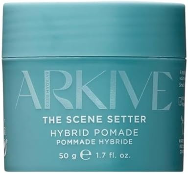 ARKIVE The Scene Setter Hybrid Pomade 50ml - Vegan Pomade for Men - Volumizing Hair Styling Products - Mens Hair Pomade for Texture - Natural Hair Pomade for Men - Strong Hold Hair Products