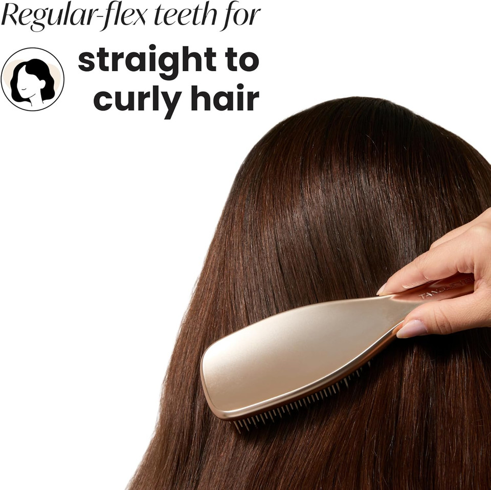 Tangle Teezer Ultimate Detangler Hairbrush - For Wet & Dry Hair - Detangling Brush For All Hair Types - Two-Tiered Teeth Reduce Breakage & Eliminate Knots - Champagne Gold Chrome Finish Tangle Teezer Ultimate Detangler Hairbrush - For Wet & Dry Hair - Detangling Brush For All Hair Types - Two-Tiered Teeth Reduce Breakage & Eliminate Knots - Champagne Gold Chrome Finish