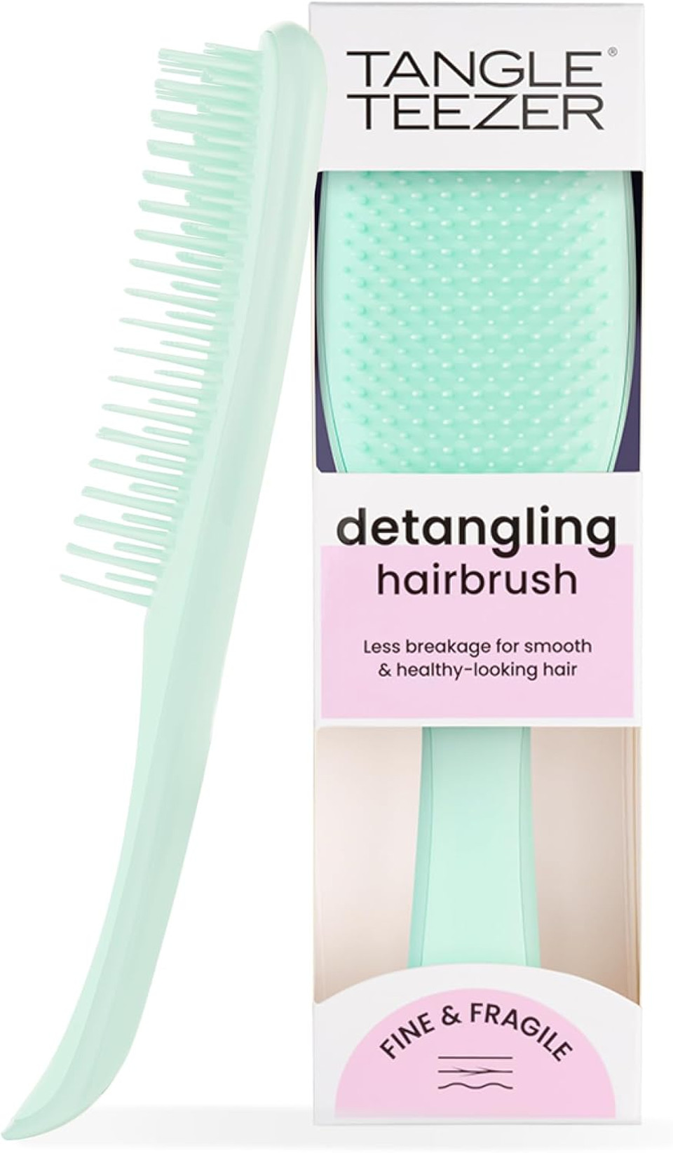 Tangle Teezer | The Fine and Fragile Ultimate Detangler Hairbrush for Wet & Dry Hair | Color Treated, Fine, Fragile Hair | Pink Dust Tangle Teezer | The Fine and Fragile Ultimate Detangler Hairbrush for Wet & Dry Hair | Color Treated, Fine, Fragile Hair | Pink Dust
