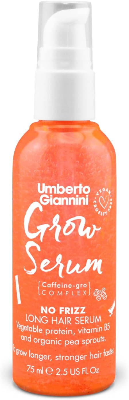 Umberto Giannini Grow Long Serum for Hair Strengthening - No Frizz Growth Enhancing Shine Serum 75ml