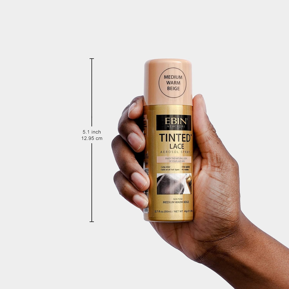 EBIN Tinted Lace Spray (80ml, Medium Warm Beige)
