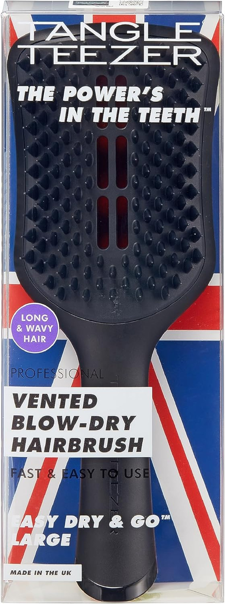 Tangle Teezer | Easy Dry & Go Vented Hairbrush for Wet Hair | Long & Wavy Hair | Adds Volume, Smoothness and Shine | Vented Brush Reduces Blow Dry Time | Jet Black Tangle Teezer | Easy Dry & Go Vented Hairbrush for Wet Hair | Long & Wavy Hair | Adds Volume, Smoothness and Shine | Vented Brush Reduces Blow Dry Time | Jet Black