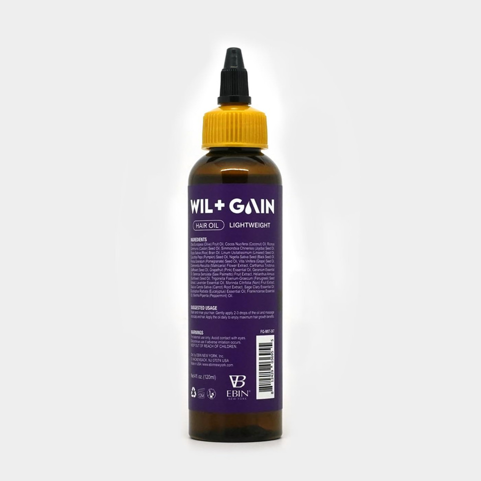 EBIN NEW YORK - MAX STRENGTH GROWTH OIL LIGHTWEIGHT - Unisex - 2.03oz (60ml) - Fast-Absorbing Hair Growth Solution with Nutrient Oils for Scalp Health, Breakage Control and Fuller Hair Appearance