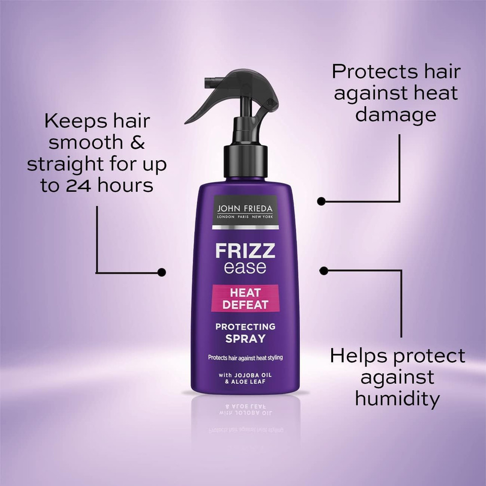 John Frieda Frizz Ease Heat Defeat Protecting Spray & 3 Day Straight Straightening Spray: 1x150ml,1x100ml