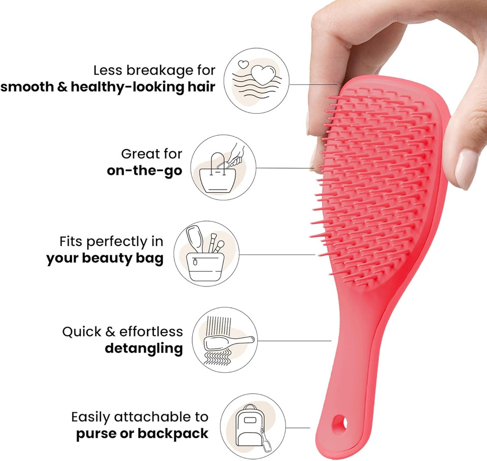 Tangle Teezer | The Mini Ultimate Detangler Hairbrush |Gentle on Wet Hair | Two-Tiered Teeth & Comfortable Handle | Ideal for Kids And Travel | Reduces Knots & Breakage | Wisteria Leaf Tangle Teezer | The Mini Ultimate Detangler Hairbrush |Gentle on Wet Hair | Two-Tiered Teeth & Comfortable Handle | Ideal for Kids And Travel | Reduces Knots & Breakage | Wisteria Leaf