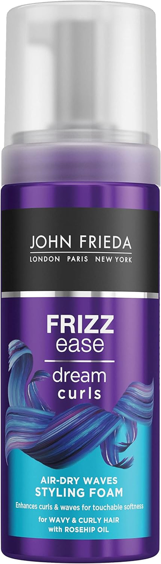 John Frieda Frizz Ease Dream Curls Air Dry Waves Styling Foam 150ml, Wave and Curl Enhancer, Lightweight Anti-Frizz Styling Foam (Pack of 2) John Frieda Frizz Ease Dream Curls Air Dry Waves Styling Foam 150ml, Wave and Curl Enhancer, Lightweight Anti-Frizz Styling Foam (Pack of 2)