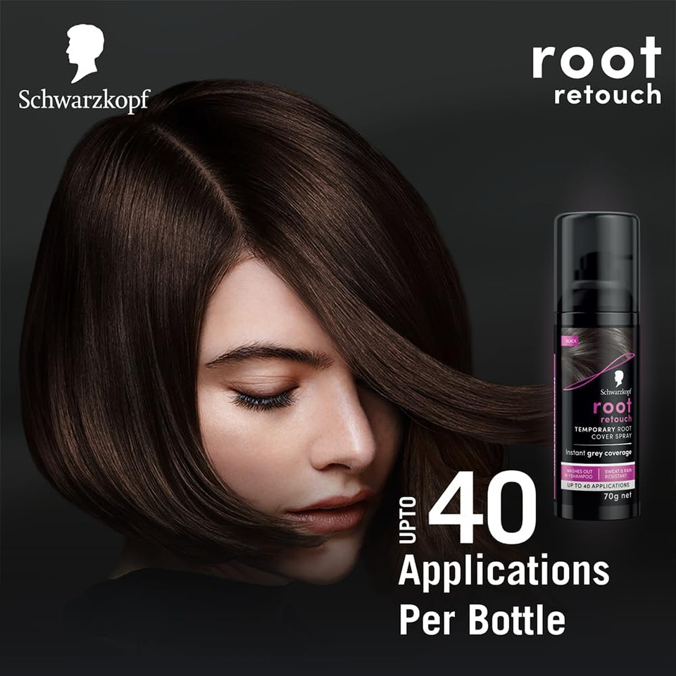 Schwarzkopf Root Retoucher, Instant Temporary Hair Dye Spray for Blonde Regrowth, 40 Applications - Blonde, Packaging May Vary (Pack of 2)